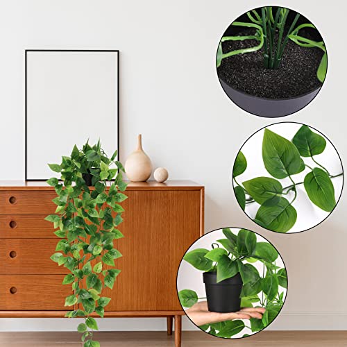 4 Pack Artificial Hanging Plants