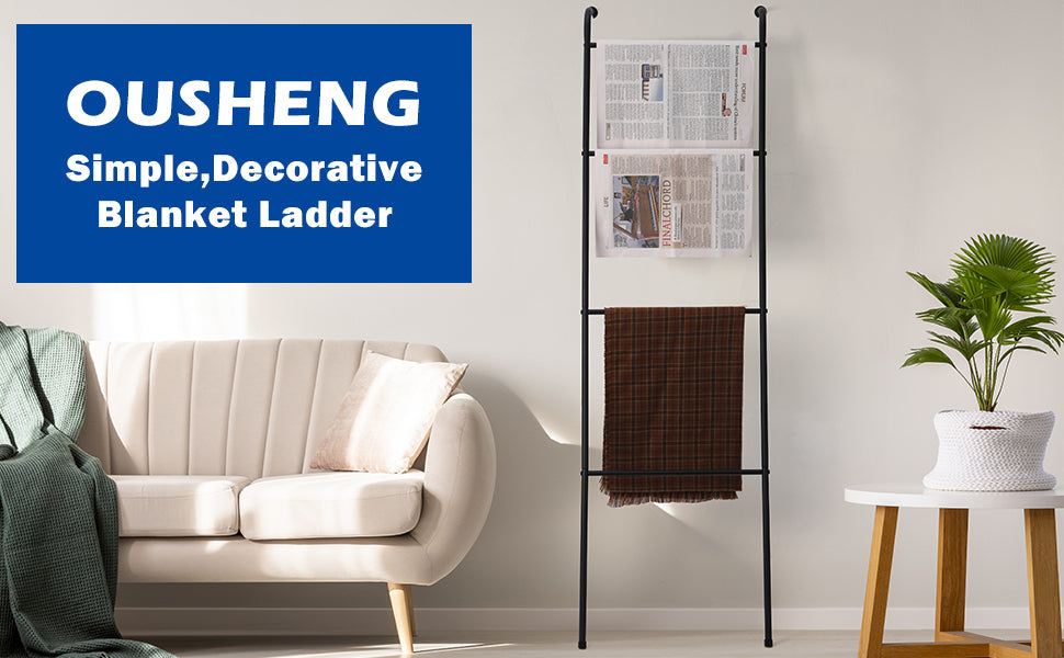 Blanket Ladder Decorative Towel Rack Holder for Bathroom