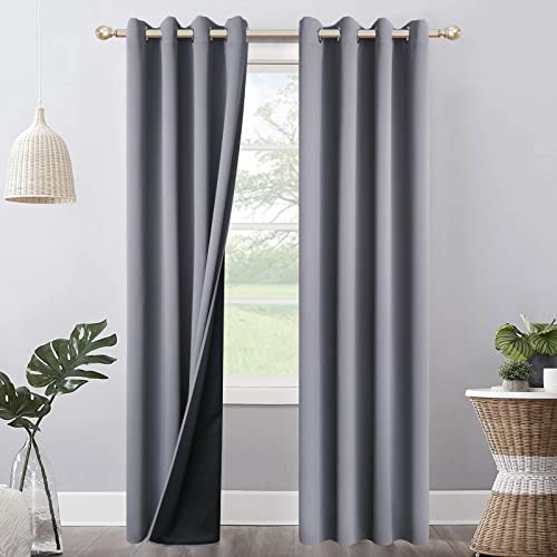 Mecodeco 100% Blackout Curtains for Bedroom