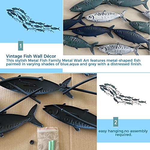 Metal Fish Wall Art Decor